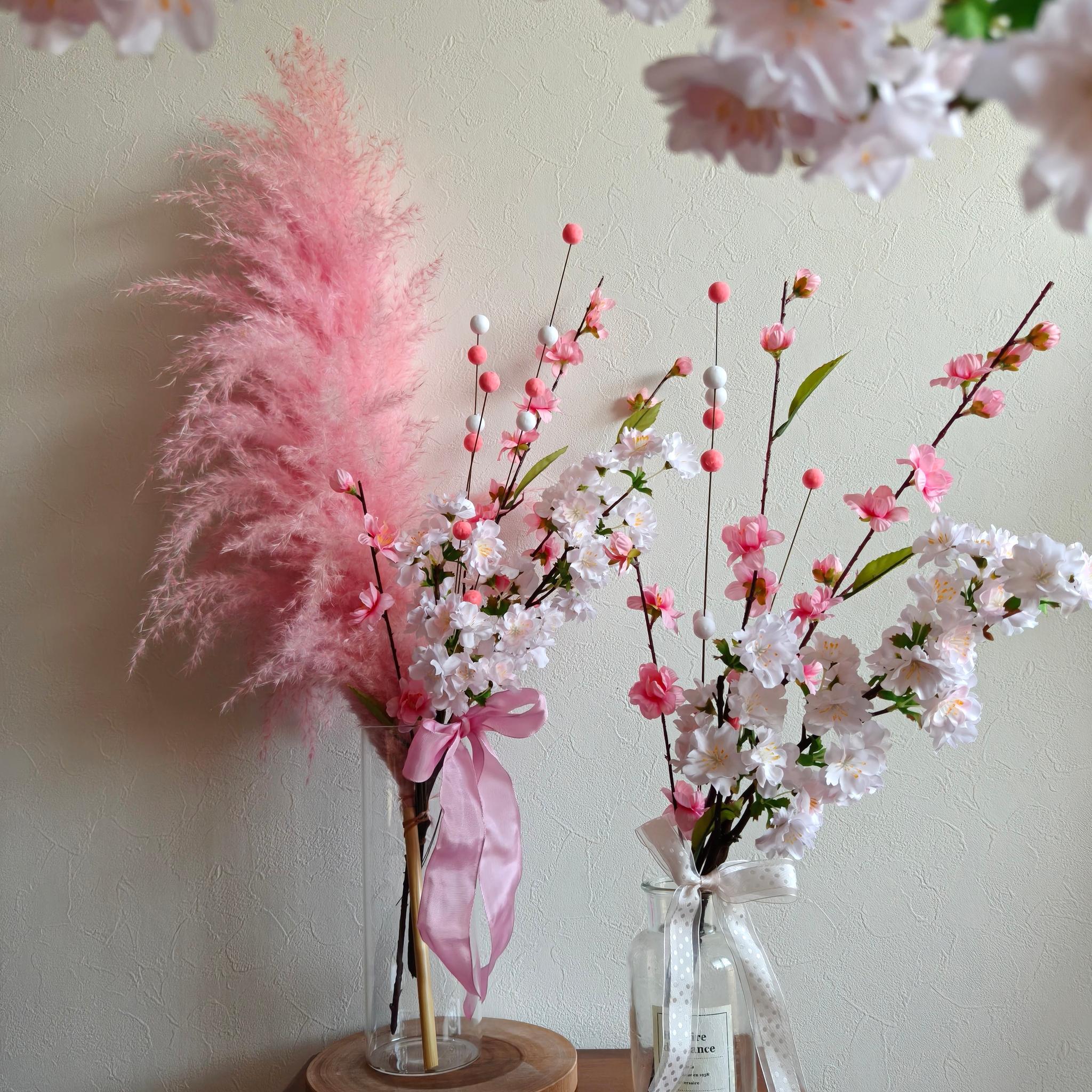 桜と桃の花ブーケ ひなまつり2026 インテリア お祝い花 入学祝い 母の日 店舗装飾 桜2026 新作2026 | 5枚目